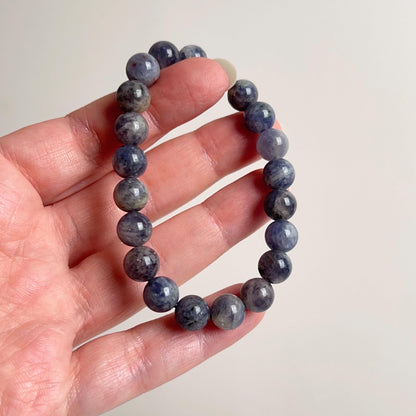 Iolite Bracelet | Cordierite Crystal Stretch Bracelet