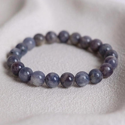 Iolite Bracelet | Cordierite Crystal Stretch Bracelet