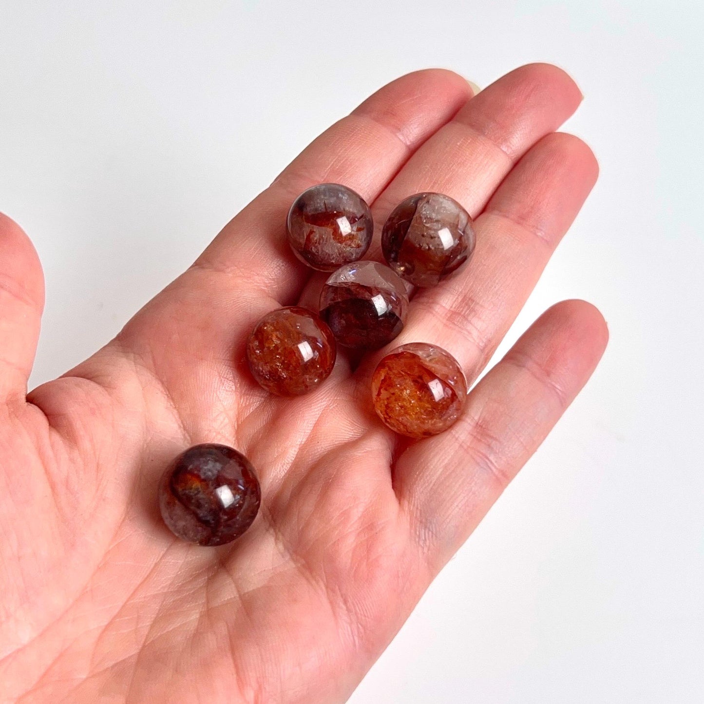 Fire Quartz Mini Spheres | Hematoid Quartz Crystal Sphere