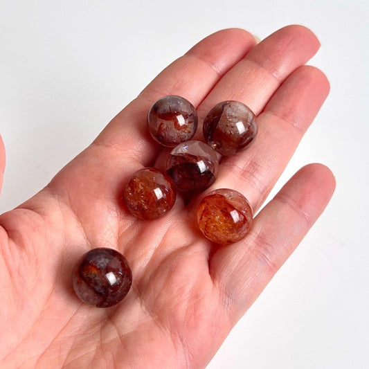 Fire Quartz Mini Spheres | Hematoid Quartz Crystal Sphere
