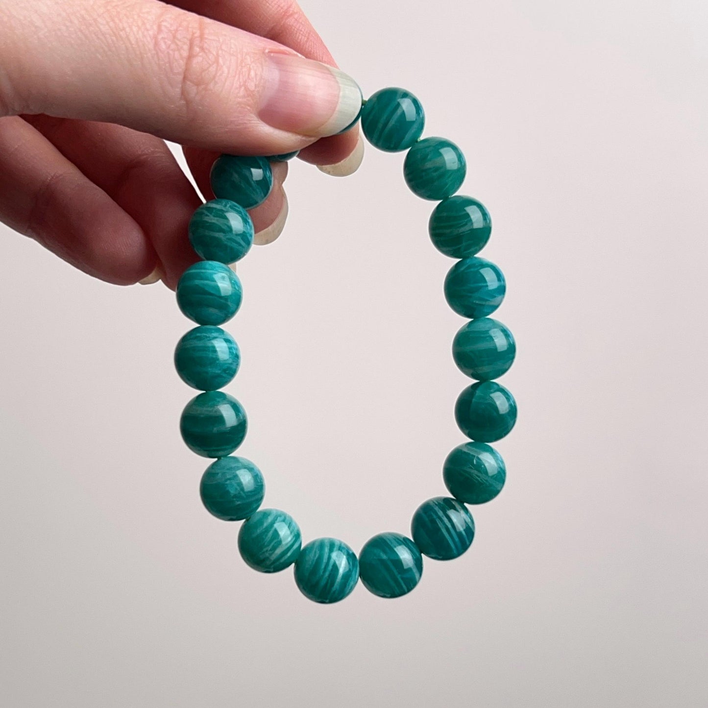 Amazonite Bracelet | Russian Amazonite Crystal Stretch Bracelet