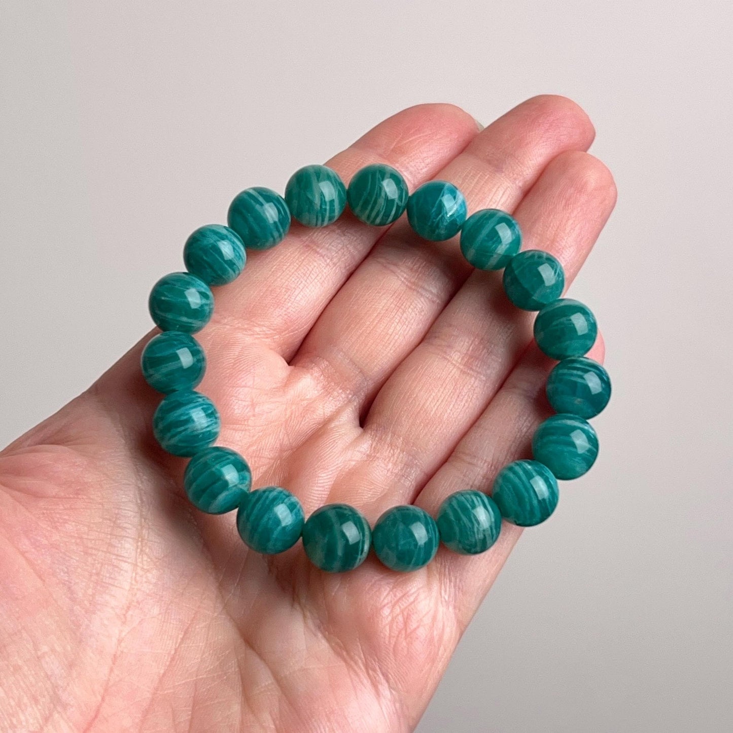 Amazonite Bracelet | Russian Amazonite Crystal Stretch Bracelet