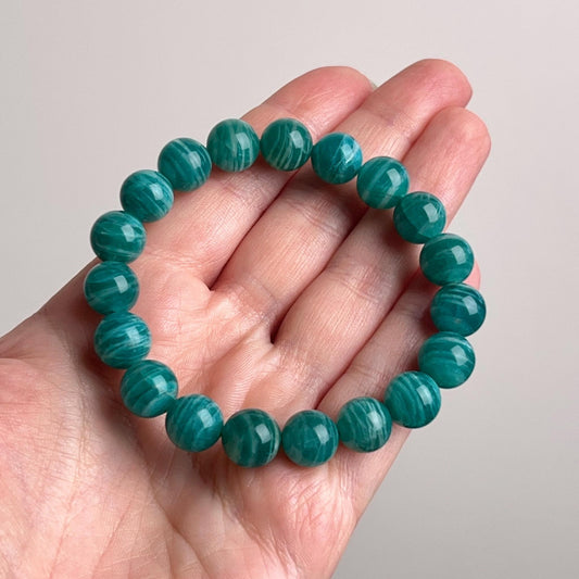 Amazonite Bracelet | Russian Amazonite Crystal Stretch Bracelet