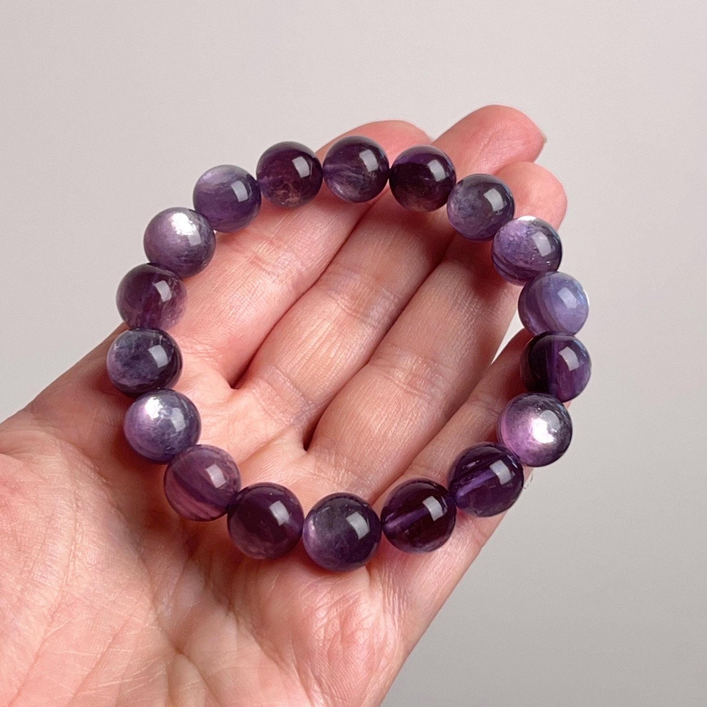 Gem Lepidolite Bracelet | High Quality Gem Lepidolite Stretch Bracelet