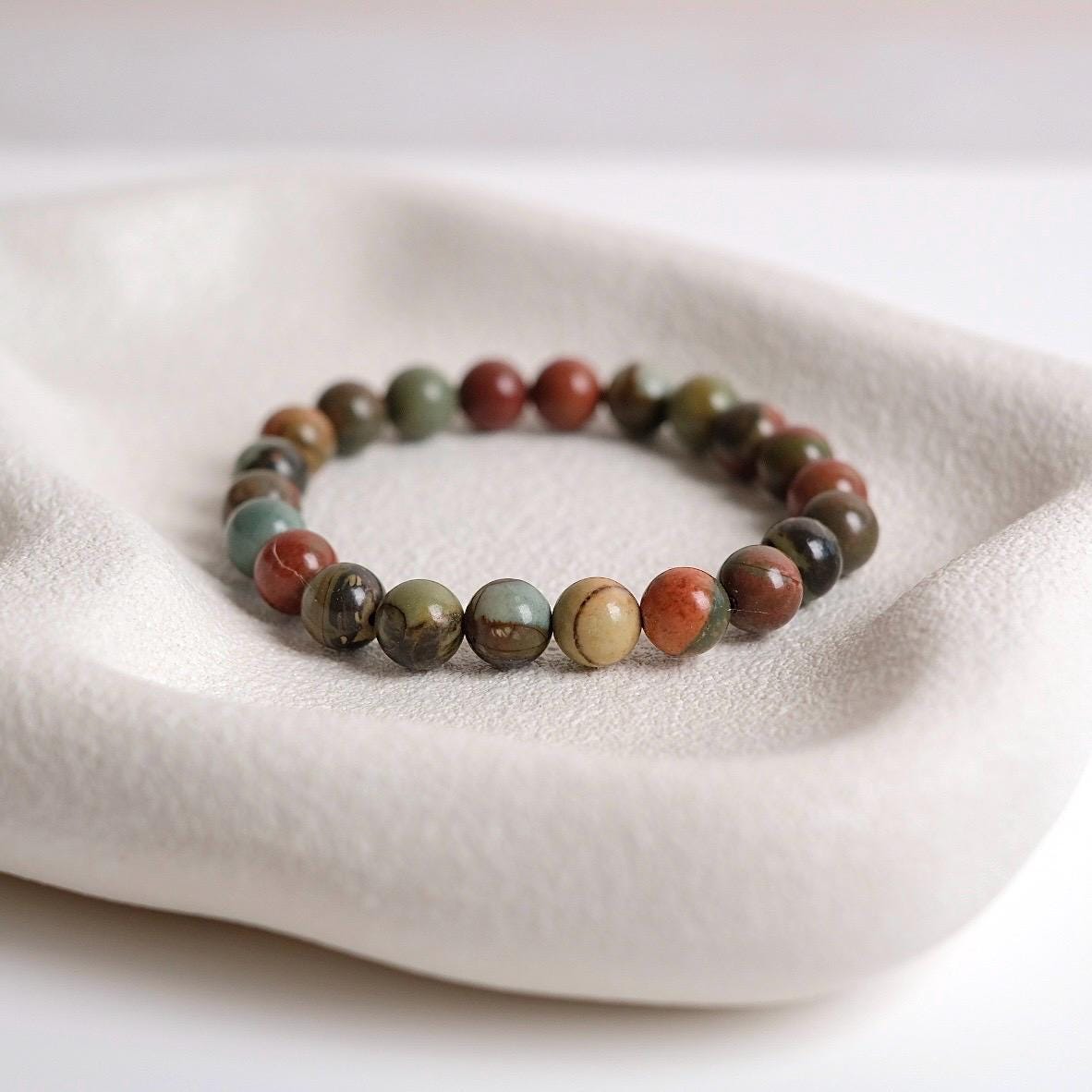 Cherry Creek Jasper Bracelet | Crystal Stretch Bracelet