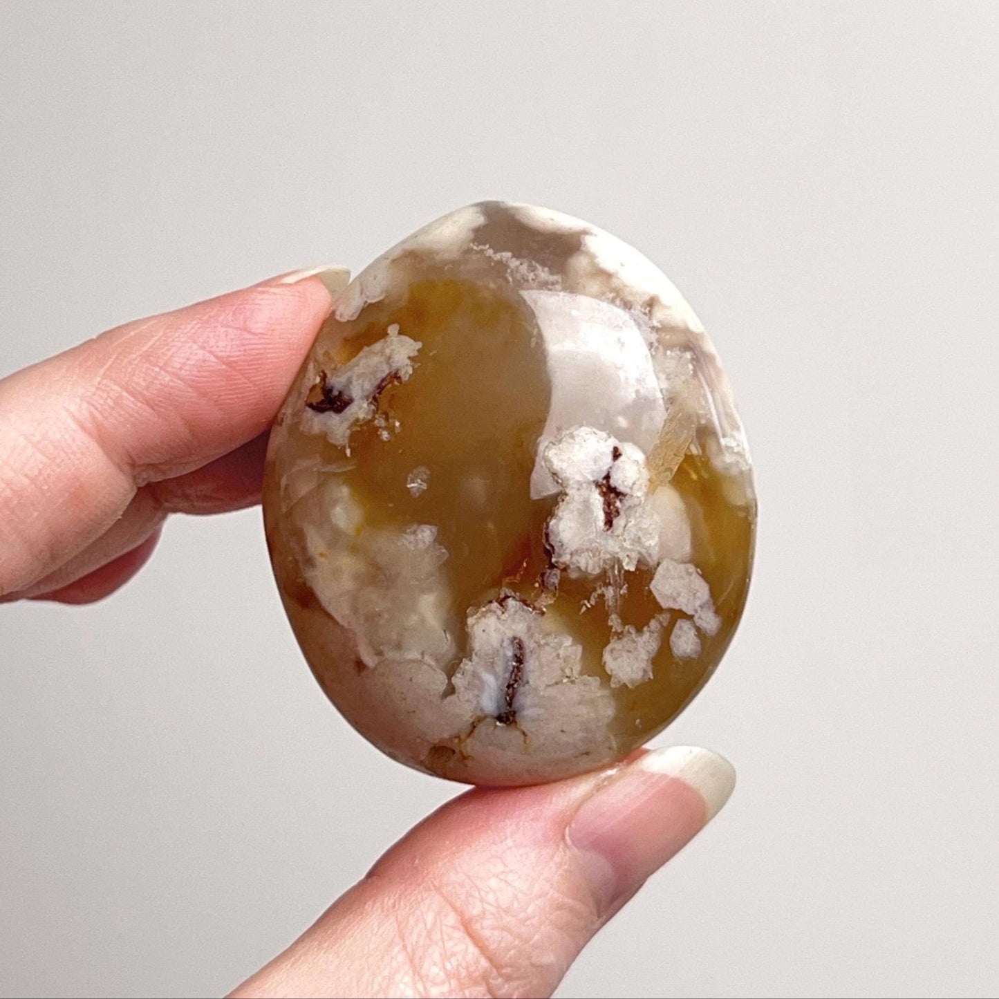 Flower Agate Palm | Flower Agate Crystal Palm Stone