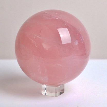 Large Star Rose Quartz Sphere | Pink Rose Quartz Crystal Sphere