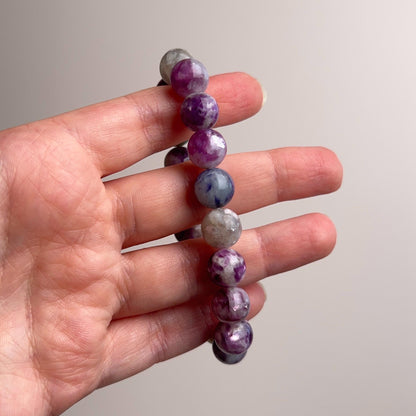 Gem Mica Bracelet | Lepidolite, Muscovite Stretch Bracelet