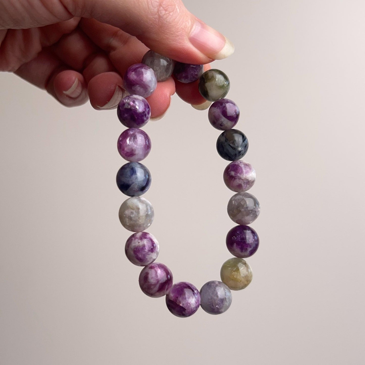 Gem Mica Bracelet | Lepidolite, Muscovite Stretch Bracelet