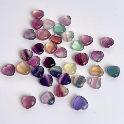 Rainbow Fluorite Heart | Fluorite Crystal Heart