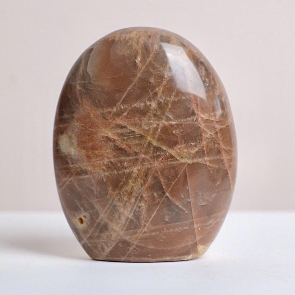 Chocolate Moonstone Freeform | Peach Moonstone Crystal Freeform