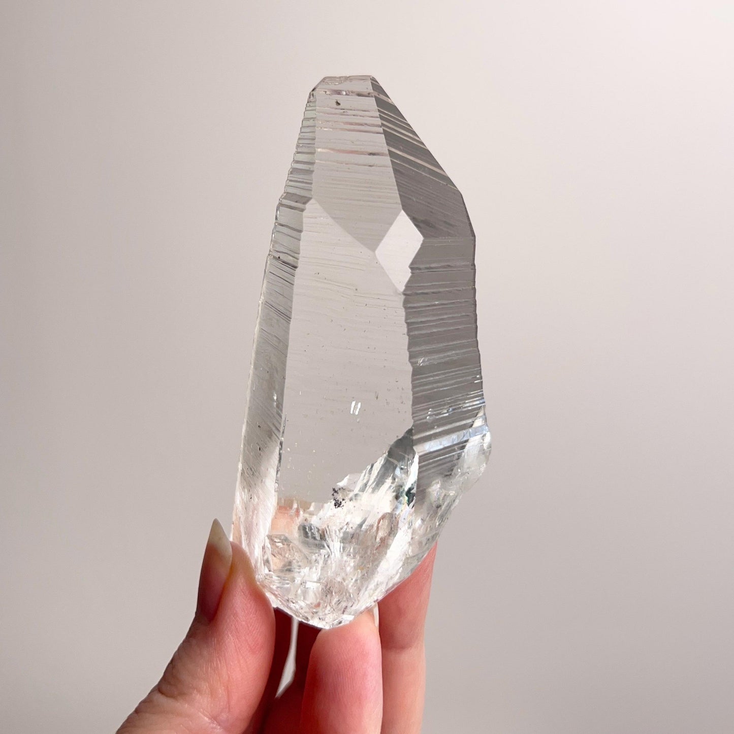 AAA Lemurian Quartz Point + Stand | Lemurian Seed Crystal Statement Display