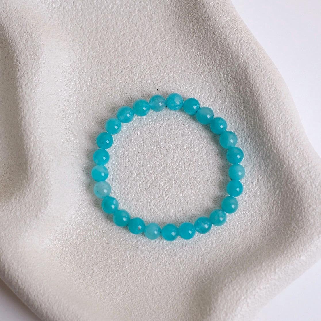 Gel Amazonite Bracelet | Amazonite Crystal Stretch Bracelet