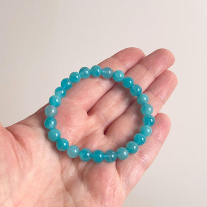 Gel Amazonite Bracelet | Amazonite Crystal Stretch Bracelet