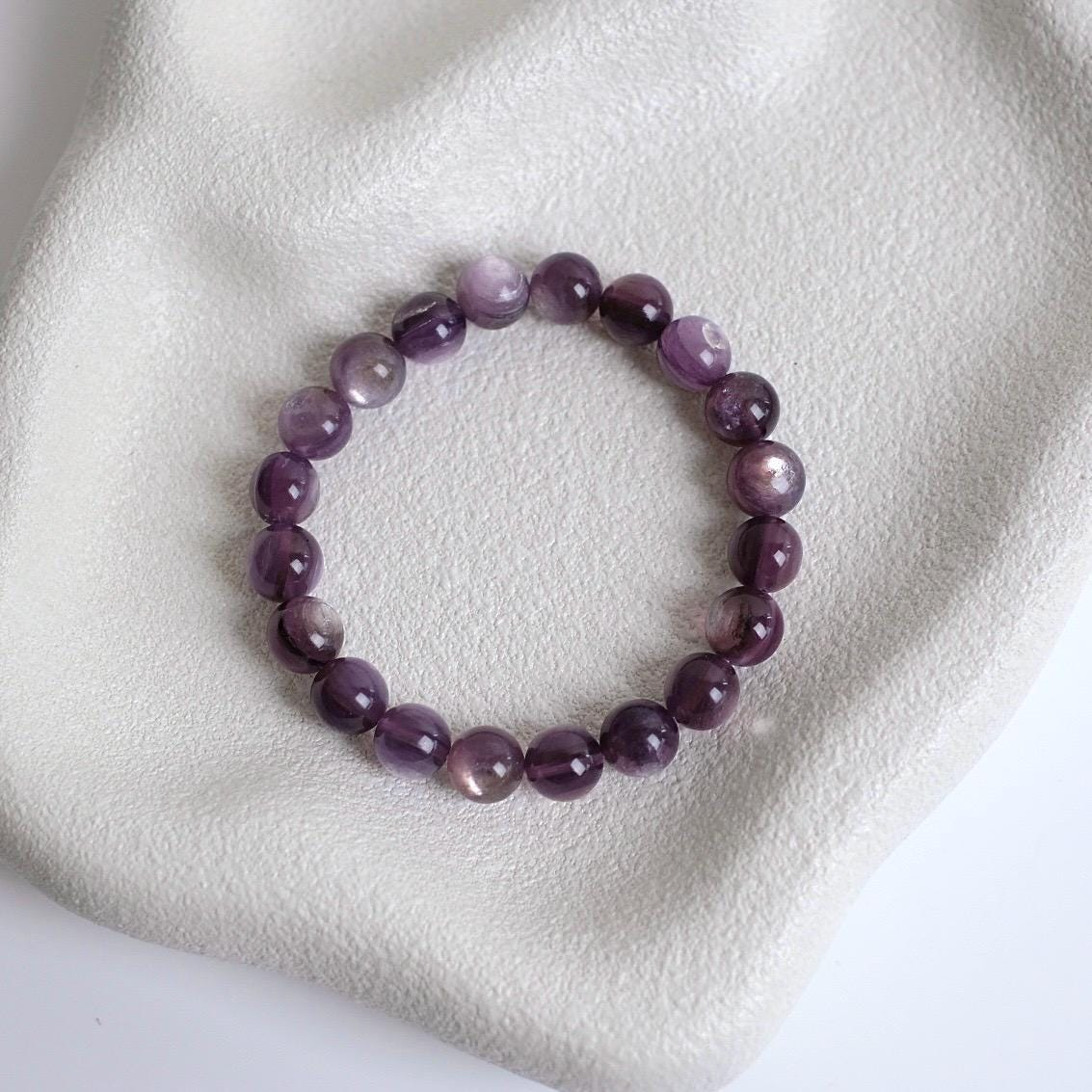 Gem Lepidolite Bracelet | High Quality Gem Lepidolite Stretch Bracelet