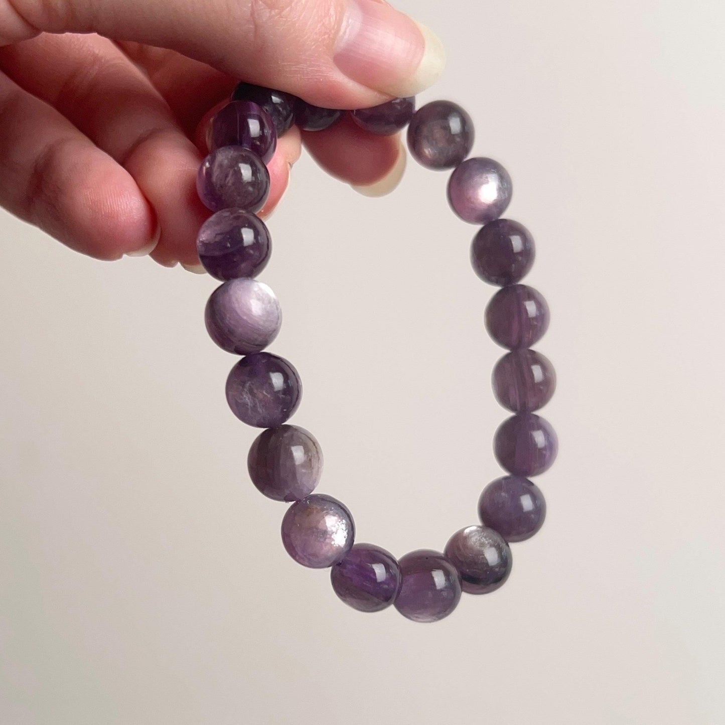 Gem Lepidolite Bracelet | High Quality Gem Lepidolite Stretch Bracelet