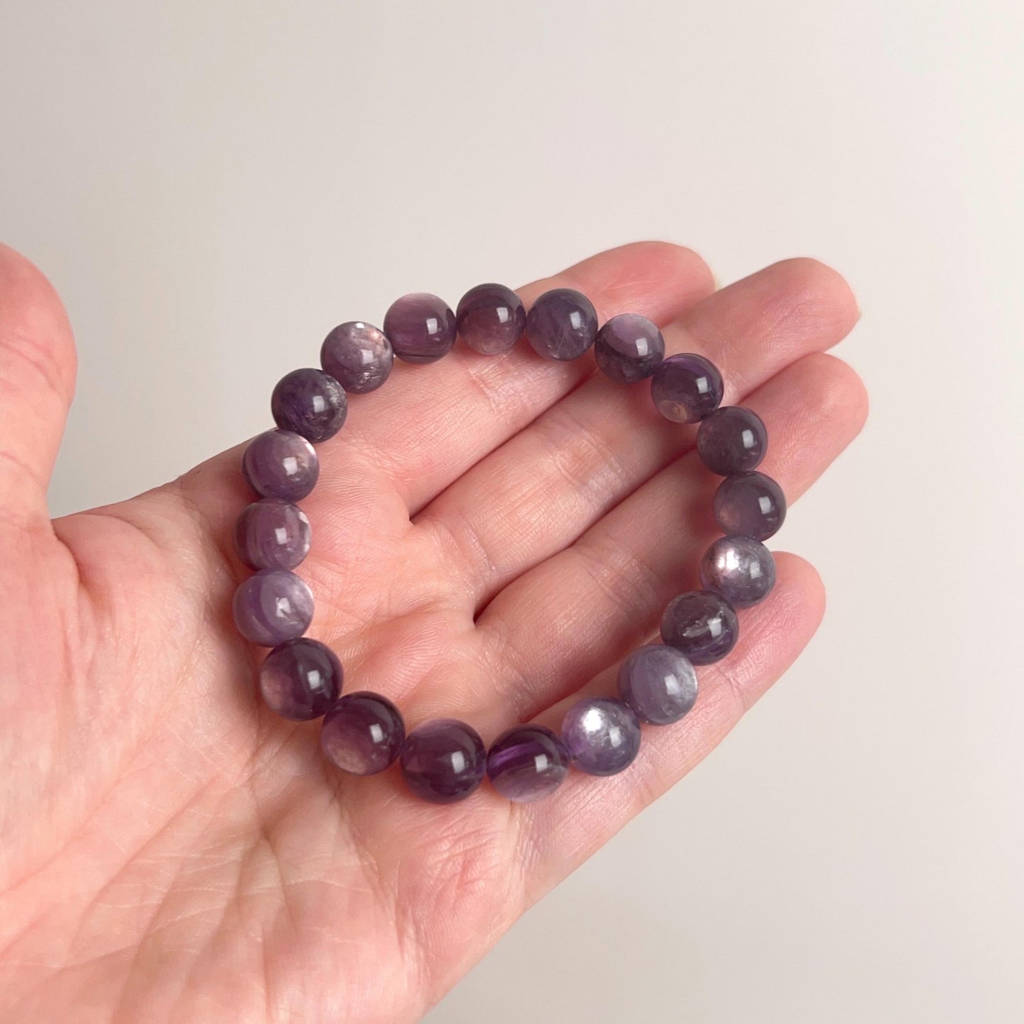 Gem Lepidolite Bracelet | High Quality Gem Lepidolite Stretch Bracelet