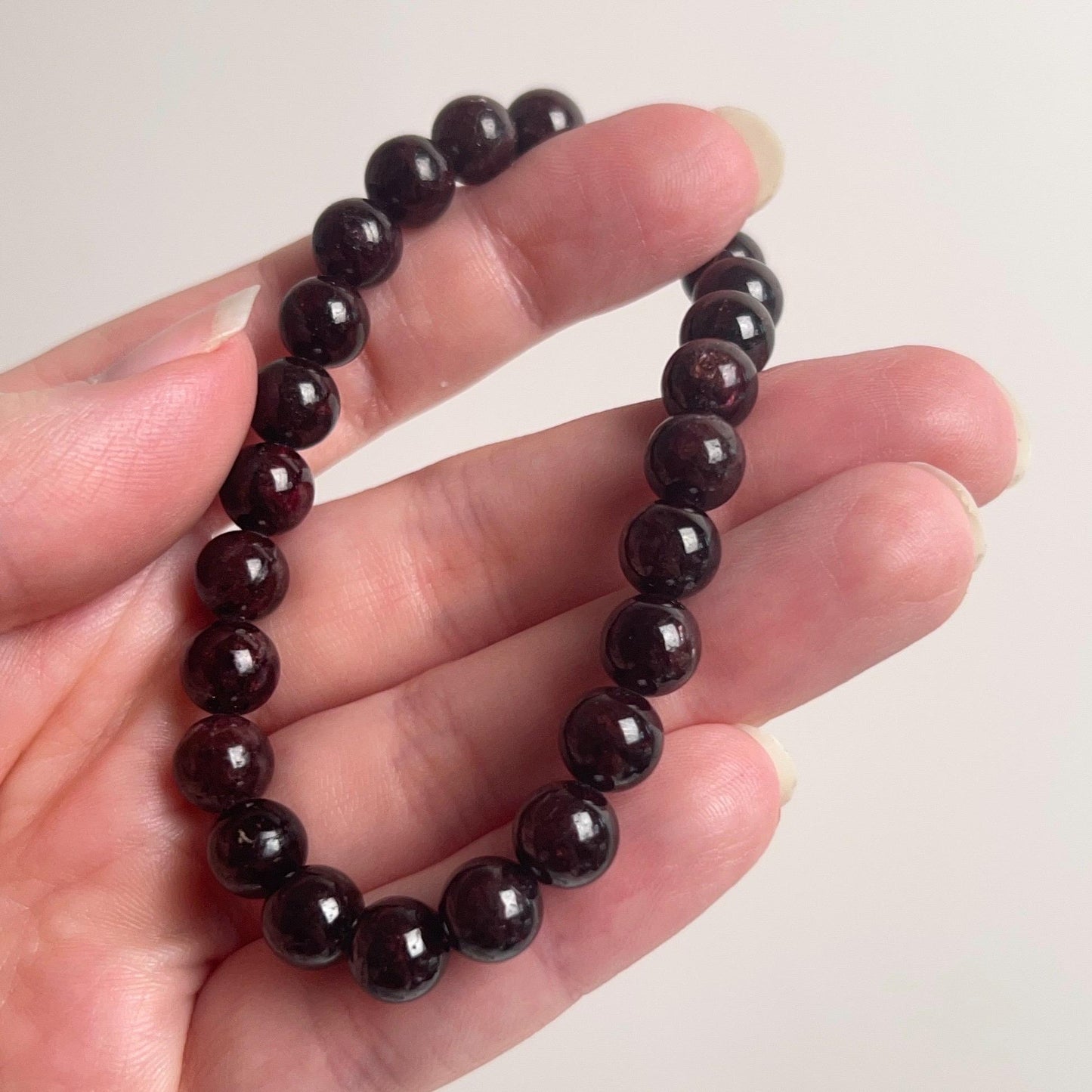 Garnet Bracelet | Almandine Garnet Crystal Stretch Bracelet