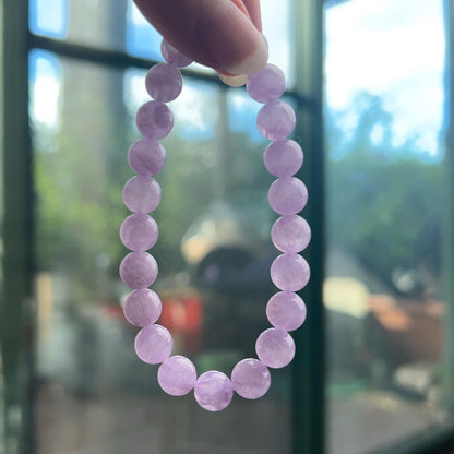 Kunzite Bracelet | Pink Spodumene Stretch Bracelet