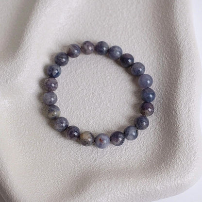 Iolite Bracelet | Cordierite Crystal Stretch Bracelet