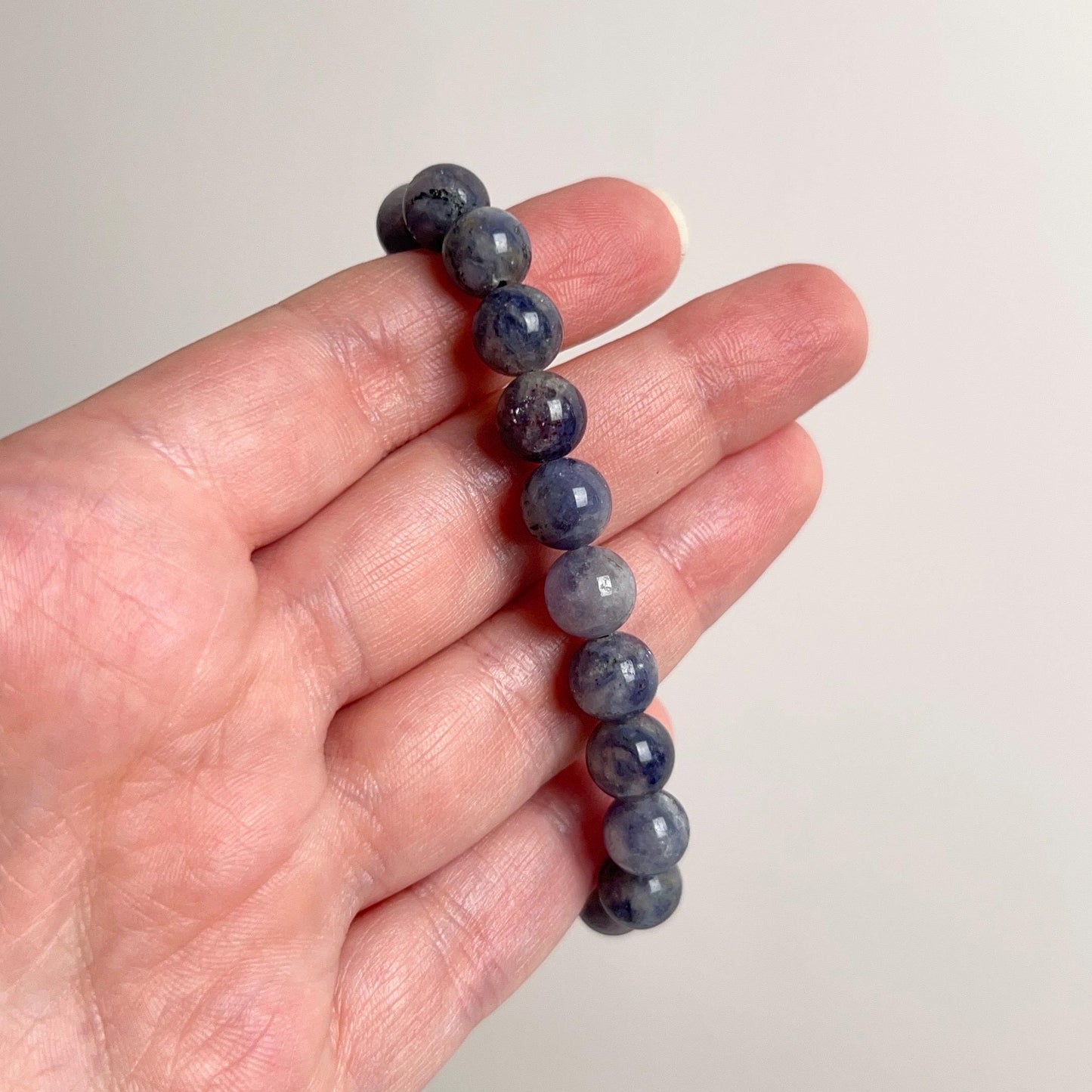 Iolite Bracelet | Cordierite Crystal Stretch Bracelet