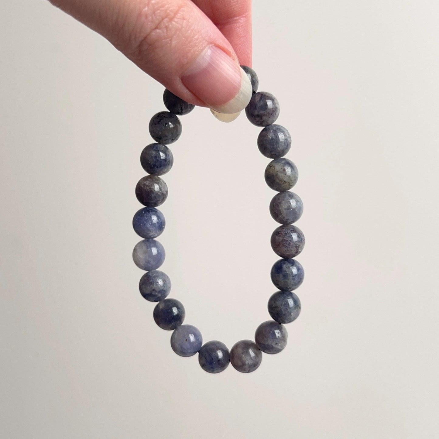 Iolite Bracelet | Cordierite Crystal Stretch Bracelet