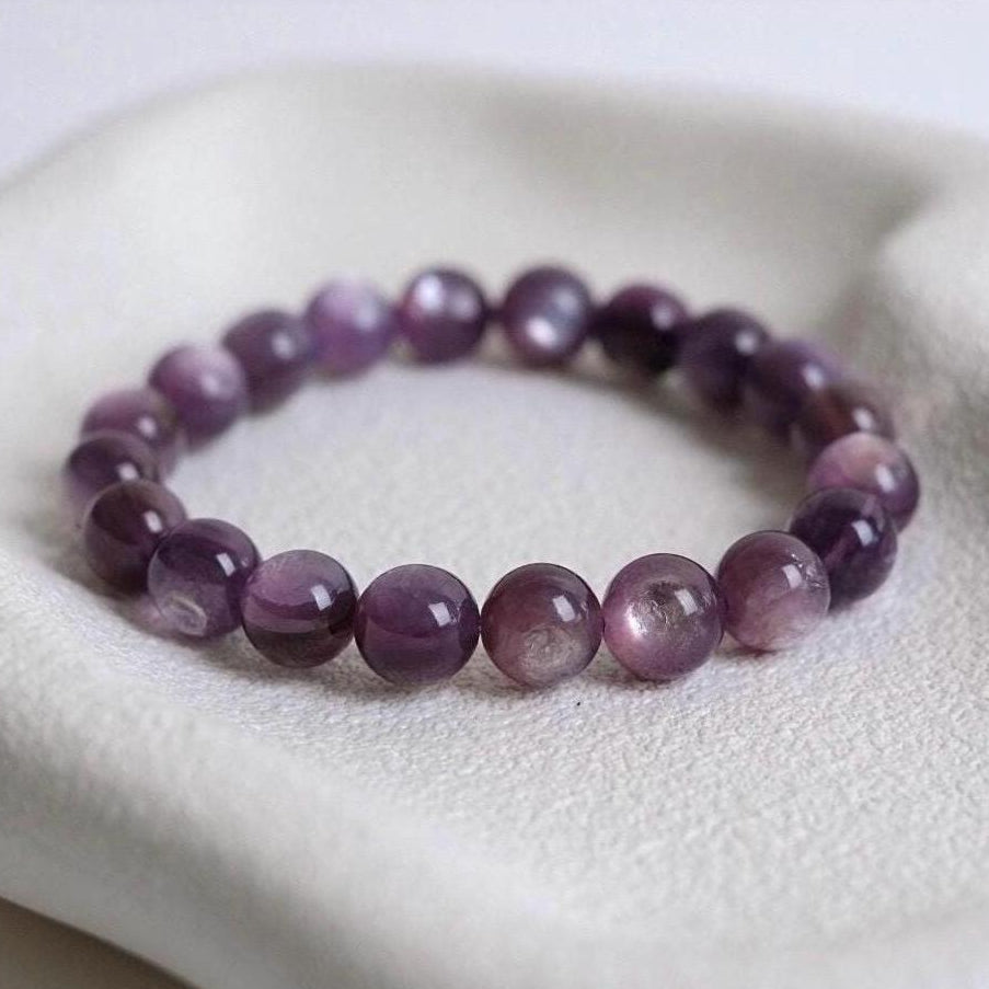 Gem Lepidolite Bracelet | High Quality Gem Lepidolite Stretch Bracelet