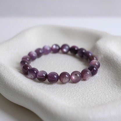 Gem Lepidolite Bracelet | High Quality Gem Lepidolite Stretch Bracelet