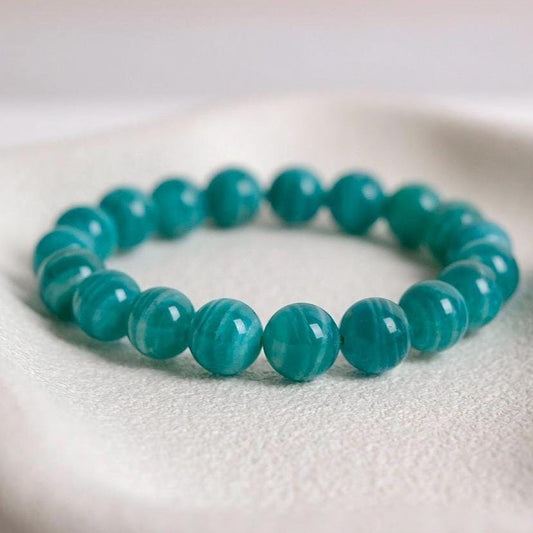 Amazonite Bracelet | Russian Amazonite Crystal Stretch Bracelet