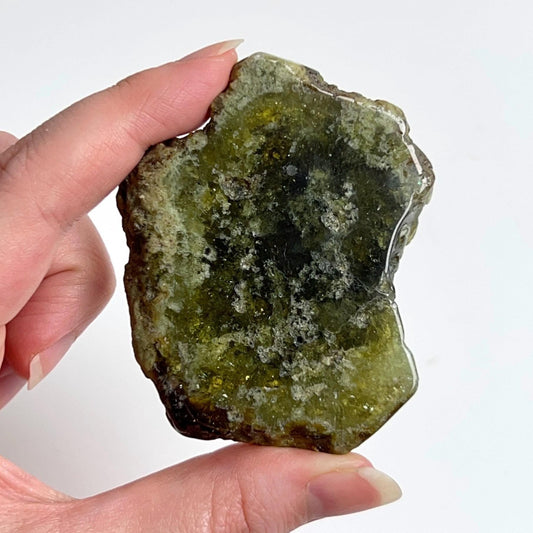 Tsavorite Garnet Slice | Green Garnet Polished Slab