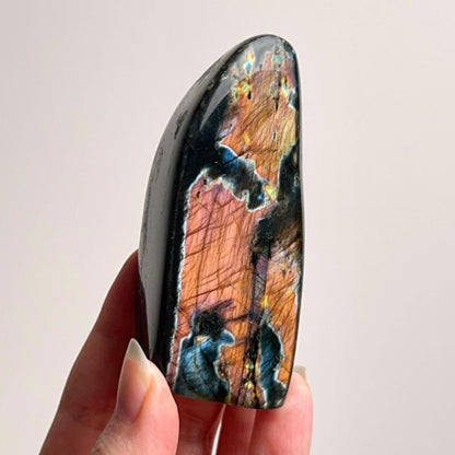 Flashy Labradorite Freeform | Orange Purple Labradorite Crystal Freeform