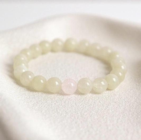 Morganite & Heliodore Bracelet | Crystal Stretch Bracelet