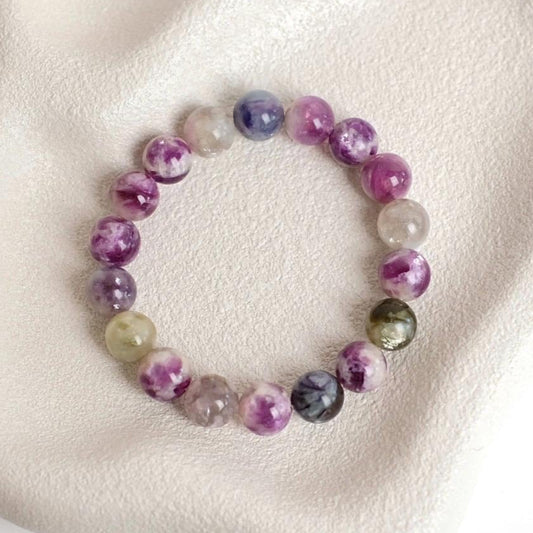 Gem Mica Bracelet | Lepidolite, Muscovite Stretch Bracelet