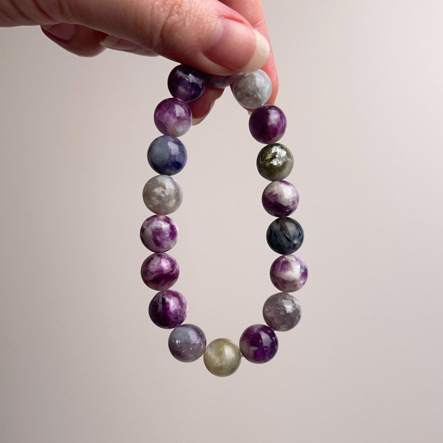 Gem Mica Bracelet | Lepidolite, Muscovite Stretch Bracelet