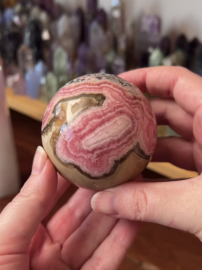 XL Rhodochrosite Sphere | Rhodochrosite Crystal Sphere