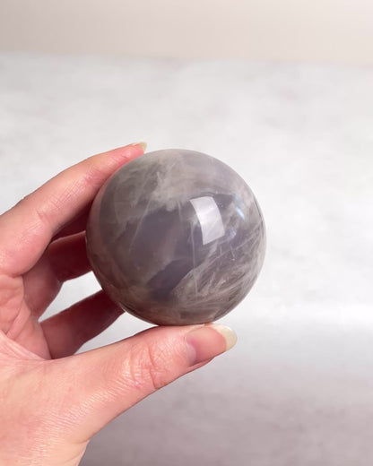 Blue Rose Quartz Sphere | Lavender Rose Quartz Crystal Sphere