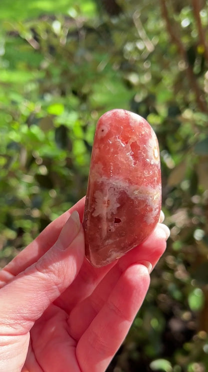 Raspberry Pink Amethyst Geode | Polished Pink Amethyst Crystal Specimen 14