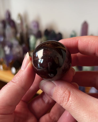 Star Garnet Crystal Sphere | Almandine Garnet Sphere
