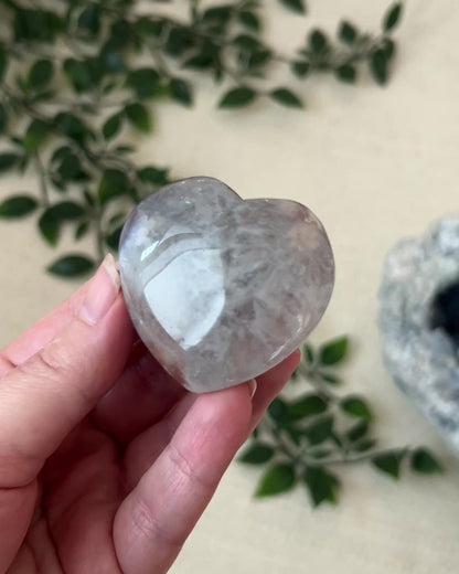 Agate & Quartz Heart | Crystal Heart | Agate Heart