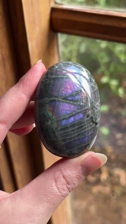 Purple Labradorite Palm | Labradorite Crystal Palm