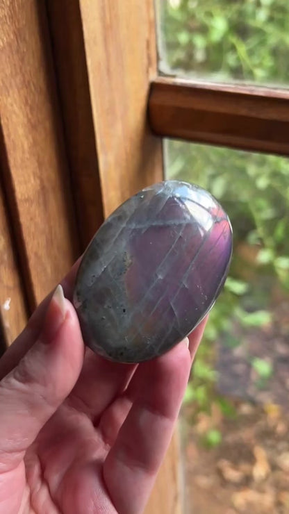 Purple Labradorite Palm | Sunset Labradorite Crystal Palm