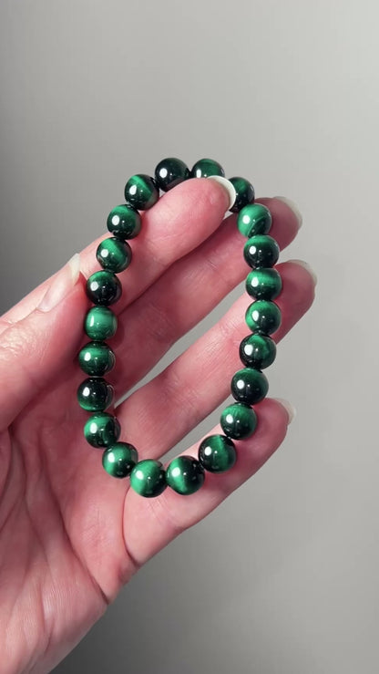 Chatoyant Malachite Bracelet | Cats Eye Malachite Crystal Bracelet