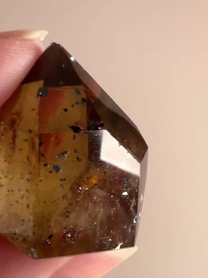 Rare Harlequin Citrine Point | Natural Cognac Citrine Crystal Tower