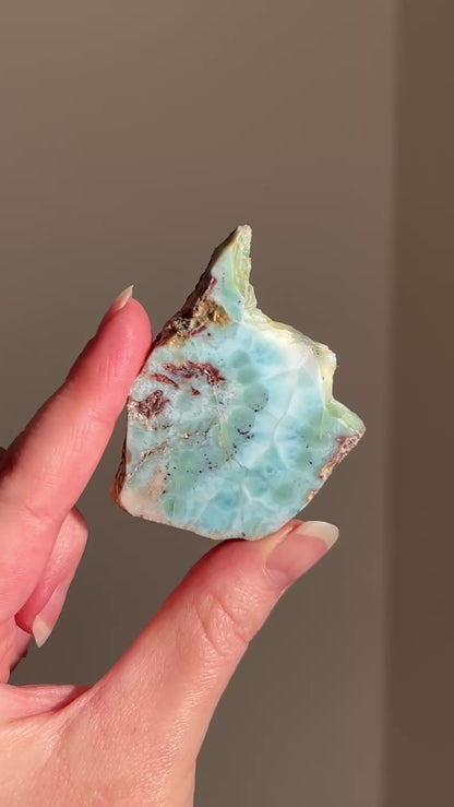 Larimar Slab | Polished Larimar Crystal Slice 3
