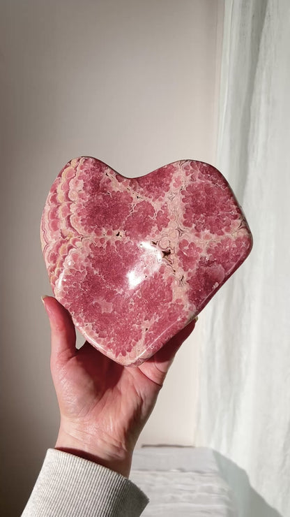 Rhodochrosite Heart Freeform | Polished Rhodochrosite Crystal G