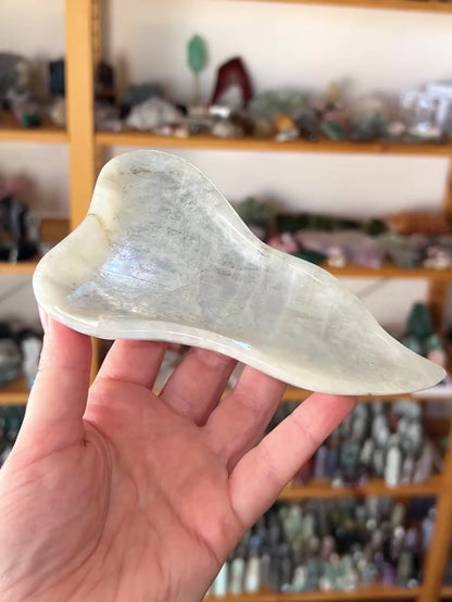 Blue Flash Moonstone Bowl | Crystal Bowl | Crystal Dish