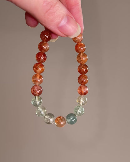 Rare Arusha Sunstone Bracelet | Beryl + Sunstone Crystal Bracelet