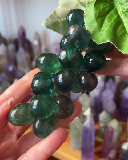 Fluorite Grape Bunch | Unique Artificial Crystal Grapes
