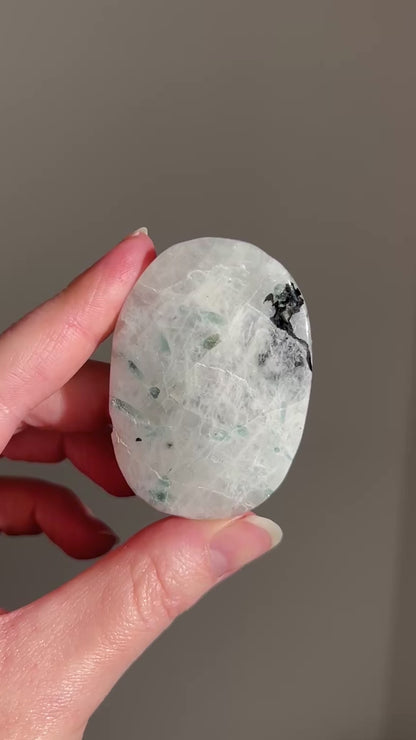 Moonstone & Aquamarine Palm | Moonstone Crystal Palm