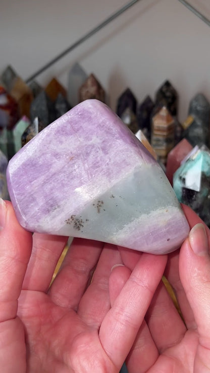 Kunzite & Aquamarine Freeform | Polished Crystal Specimen